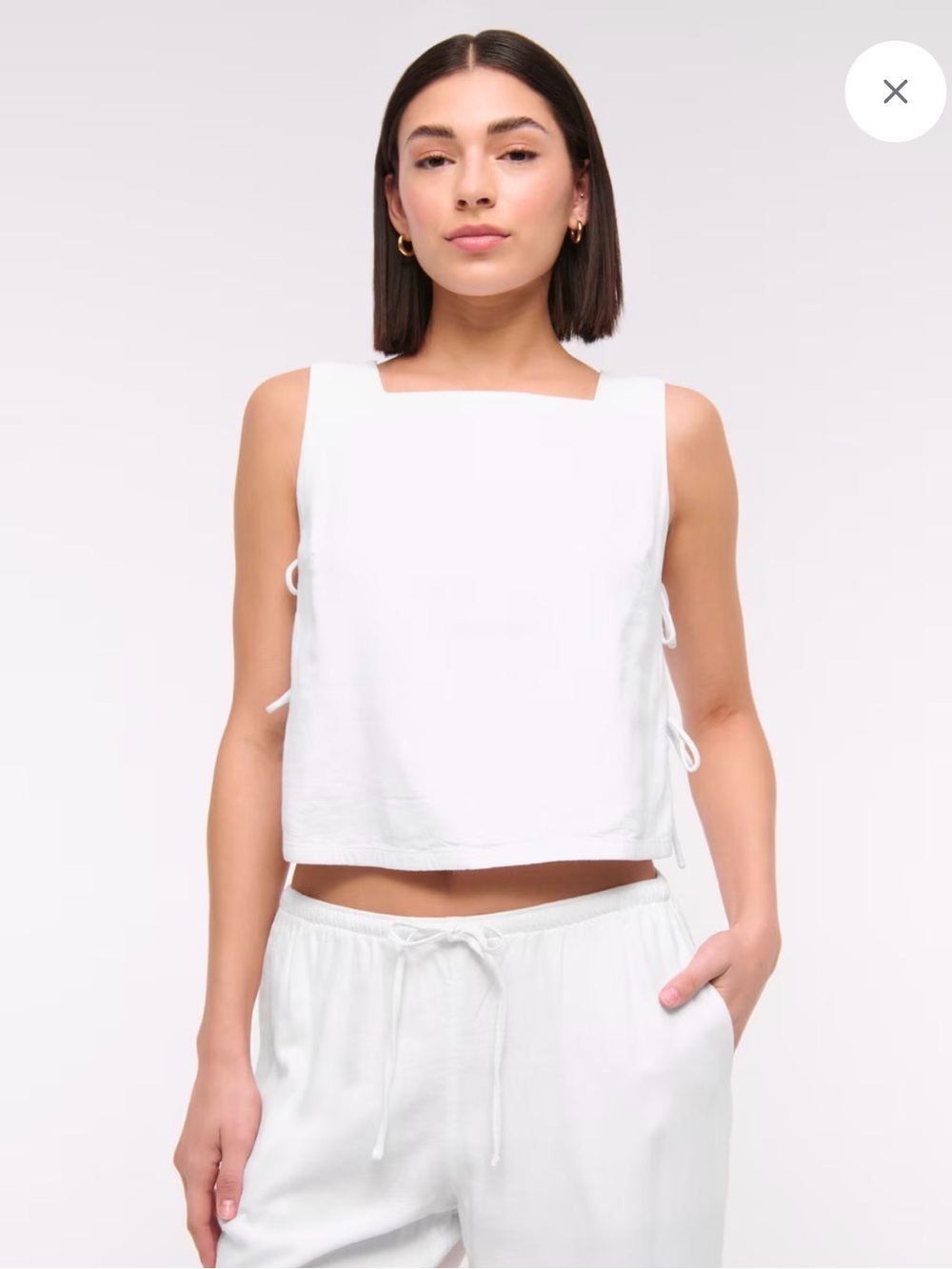Abercrombie & Fitch Apron Linen-Blend Set Top